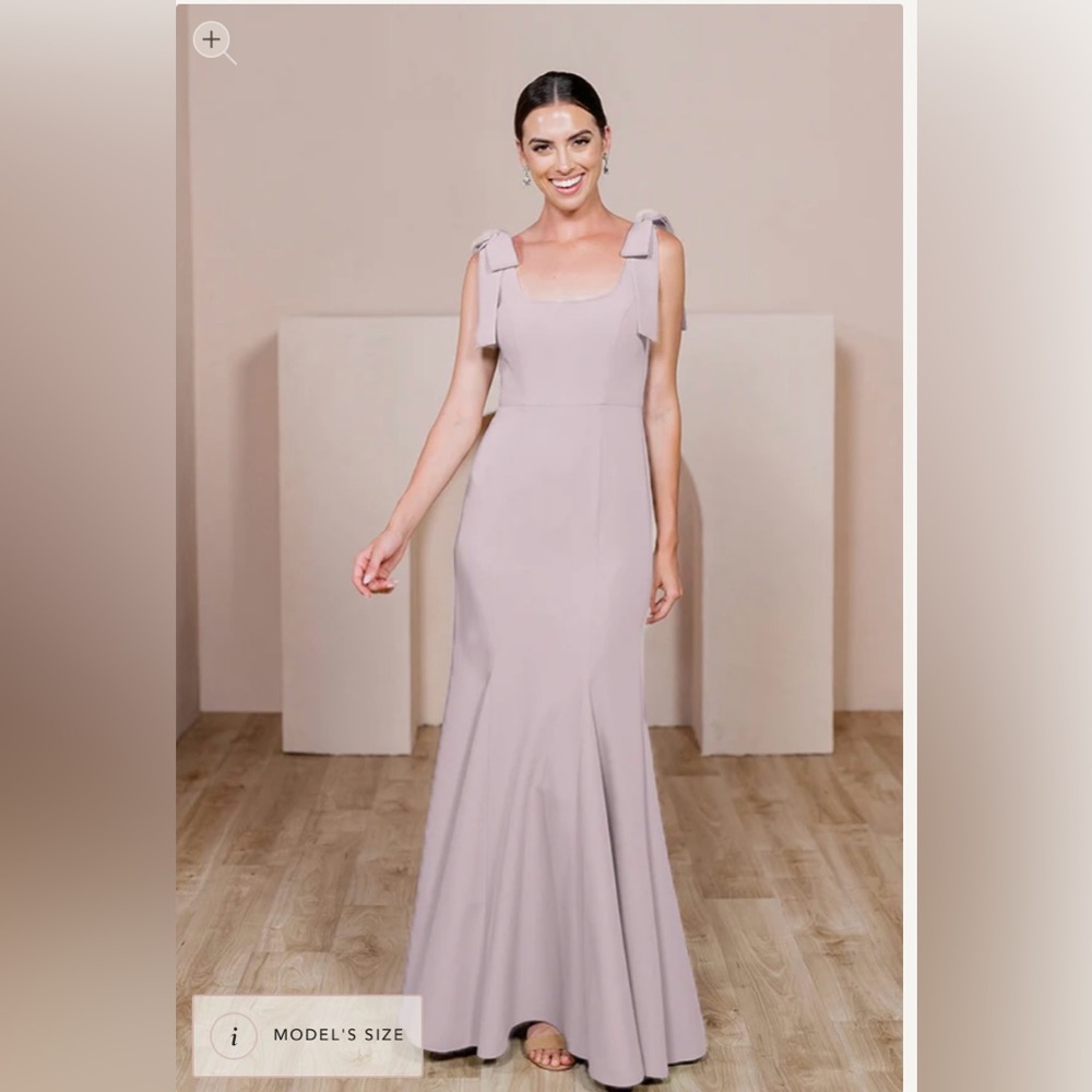 Revelry Nicole Crepe bridesmaids dress in Lilac
